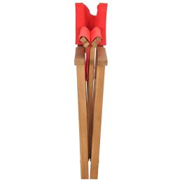 vidaXL Director's Chair Solid Teak Wood Red