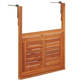 vidaXL Hanging Balcony Table 51.1"x35.4"x28.3" Solid Acacia Wood