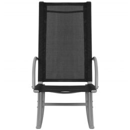 vidaXL Garden Rocking Chairs 2 pcs Steel and Textilene Black